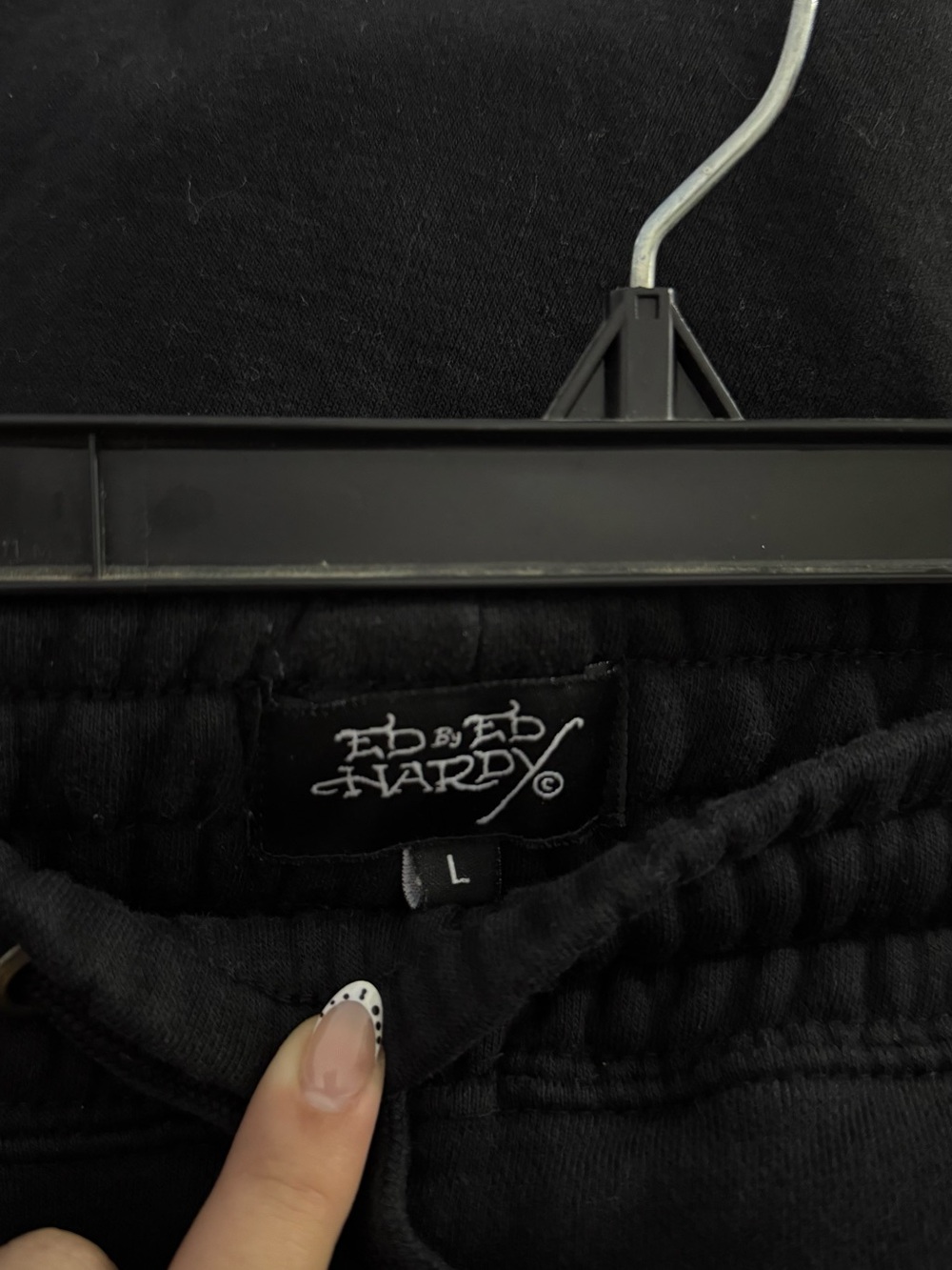 Ed Hardy Black Joggers with Neon Skull & Snake Graphic - Picture 4 of 4